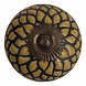 Good in Style Meubelknop porselein reliëf deco CK5505 - geel zwart Good in Style Meubelknop porselein reliëf deco CK5505 - geel zwart