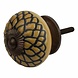 Good in Style Meubelknop porselein reliëf deco CK5505 - geel zwart Good in Style Meubelknop porselein reliëf deco CK5505 - geel zwart