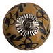 Good in Style Meubelknop porselein reliëf deco CK5507 bloemen geel zwart Good in Style Meubelknop porselein reliëf deco CK5507 bloemen geel zwart