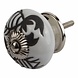 Good in Style Meubelknop porselein reliëf deco CK5515 kreeft wit zwart Good in Style Meubelknop porselein reliëf deco CK5515 kreeft wit zwart