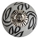Good in Style Meubelknop porselein reliëf deco CK5516 - wit zwart Good in Style Meubelknop porselein reliëf deco CK5516 - wit zwart