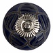 Good in Style Meubelknop porselein reliëf Deco bloem blauw zwart Good in Style Meubelknop porselein reliëf Deco bloem blauw zwart