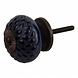 Good in Style Meubelknop porselein reliëf Deco blauw en zwart Good in Style Meubelknop porselein reliëf Deco blauw en zwart