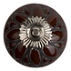 Good in Style Meubelknop porselein reliëf Deco bloem brui zwart Good in Style Meubelknop porselein reliëf Deco bloem brui zwart