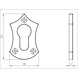 Good in Style Gietijzeren sleutelplaat euroslot schild - Pewter Good in Style Gietijzeren sleutelplaat euroslot schild - Pewter