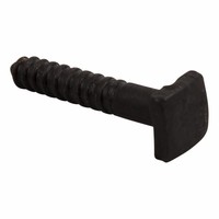Houtdraadschroef zwart M6 x 35 - vierkante kop