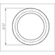 Fingertip Designs Gehamerde gietijzeren kogelknop 32mm op rozet - Pewter Fingertip Designs Gehamerde gietijzeren kogelknop 32mm op rozet - Pewter