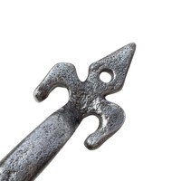 Gietijzeren handgreep fleur-de-lis 150mm - pewter finish