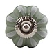 Good in Style Porseleinen meubelknop groen wit bloem Good in Style Porseleinen meubelknop groen wit bloem