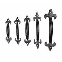 Gietijzeren handgreep fleur-de-lis 125mm