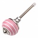 Good in Style Meubelknop 30 mm roze wit gestreept van porselein Good in Style Meubelknop 30 mm roze wit gestreept van porselein