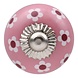Good in Style Meubelknop 30 mm roze wit rode bloemetjes van porselein Good in Style Meubelknop 30 mm roze wit rode bloemetjes van porselein