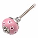 Good in Style Meubelknop 30 mm roze wit rode bloemetjes van porselein Good in Style Meubelknop 30 mm roze wit rode bloemetjes van porselein