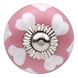 Good in Style Meubelknop 30 mm roze wit hartjes van porselein Good in Style Meubelknop 30 mm roze wit hartjes van porselein