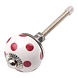 Good in Style Porseleinen meubelknop wit roze gestippeld - donker 30mm Good in Style Porseleinen meubelknop wit roze gestippeld - donker 30mm