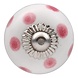Good in Style Porseleinen meubelknop wit roze gestippeld - licht 30mm Good in Style Porseleinen meubelknop wit roze gestippeld - licht 30mm