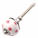 Good in Style Porseleinen meubelknop wit roze gestippeld - licht 30mm Good in Style Porseleinen meubelknop wit roze gestippeld - licht 30mm