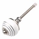 Good in Style Porseleinen meubelknop wit zilver gestreept 30mm Good in Style Porseleinen meubelknop wit zilver gestreept 30mm