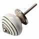 Good in Style Porseleinen meubelknop wit groen gestreept Good in Style Porseleinen meubelknop wit groen gestreept