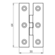 Fingertip Designs H model messing scharnier, twee stuks Fingertip Designs H model messing scharnier, twee stuks