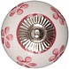Good in Style Porseleinen meubelknop wit met roze bloemetjes Good in Style Porseleinen meubelknop wit met roze bloemetjes