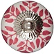 Good in Style Porseleinen meubelknop wit roze blaadjes Good in Style Porseleinen meubelknop wit roze blaadjes