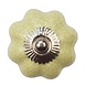 Good in Style Porseleinen meubelknop geel bloem gekrakeleerd Good in Style Porseleinen meubelknop geel bloem gekrakeleerd
