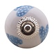 Good in Style Porseleinen meubelknop wit blauw gestippelde hartjes - donker Good in Style Porseleinen meubelknop wit blauw gestippelde hartjes - donker