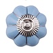 Good in Style Porseleinen meubelknop blauw zilver bloem Good in Style Porseleinen meubelknop blauw zilver bloem