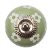 Good in Style Porseleinen meubelknop groen witte bloemetjes Good in Style Porseleinen meubelknop groen witte bloemetjes