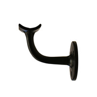 Gietijzeren leuninghouder 70mm - zwart gelakt - holle zadel