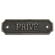 Good in Style Deurbordje Privé van gietijzer industrieel Good in Style Deurbordje Privé van gietijzer industrieel