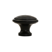 Gietijzeren meubelknop 36 mm - hamerslag + zwarte lak