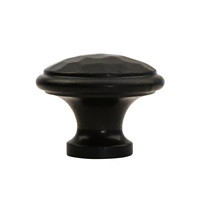 Gietijzeren meubelknop 42 mm - hamerslag + zwarte lak