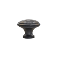 Gietijzeren meubelknop 36 mm - hamerslag + ongelakt