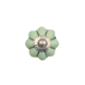 Good in Style Porseleinen meubelknop groen zilver bloem - 30 MM Good in Style Porseleinen meubelknop groen zilver bloem - 30 MM
