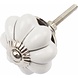 Good in Style Porseleinen meubelknop wit zilver bloem Good in Style Porseleinen meubelknop wit zilver bloem