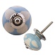 Good in Style Porseleinen meubelknop blauw beige hartjes Good in Style Porseleinen meubelknop blauw beige hartjes
