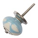 Good in Style Porseleinen meubelknop blauw beige hartjes Good in Style Porseleinen meubelknop blauw beige hartjes
