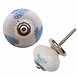 Good in Style Porseleinen meubelknop wit blauw gestippelde hartjes - licht Good in Style Porseleinen meubelknop wit blauw gestippelde hartjes - licht
