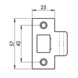 Eurospec Eenvoudig Loopslot 76mm Zwart Eurospec Eenvoudig Loopslot 76mm Zwart