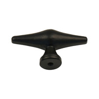 Gietijzeren Meubelknop Ovaal 84 mm, zwart gelakt