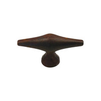 Meubelknop 84 mm ovaal roest - gietijzer