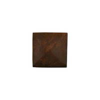 Meubelknop 36x36 mm vierkant roest - gietijzer