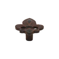 Meubelknop Fleur-de-Lis roest van gietijzer