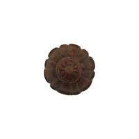 Meubelknop 32 mm model bloem roestig