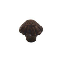Meubelknop 32 mm model bloem roestig