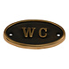 Good in Style Toiletbordje "WC" van Messing Good in Style Toiletbordje "WC" van Messing
