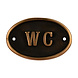 Good in Style Toiletbordje "WC" van Messing Good in Style Toiletbordje "WC" van Messing