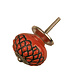 Meubelknop 40 mm rood/zwart reliëf Meubelknop 40 mm rood/zwart reliëf